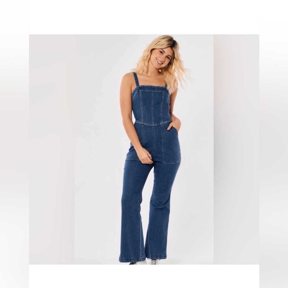 Hollister Denim Y2K Flare Jumpsuit